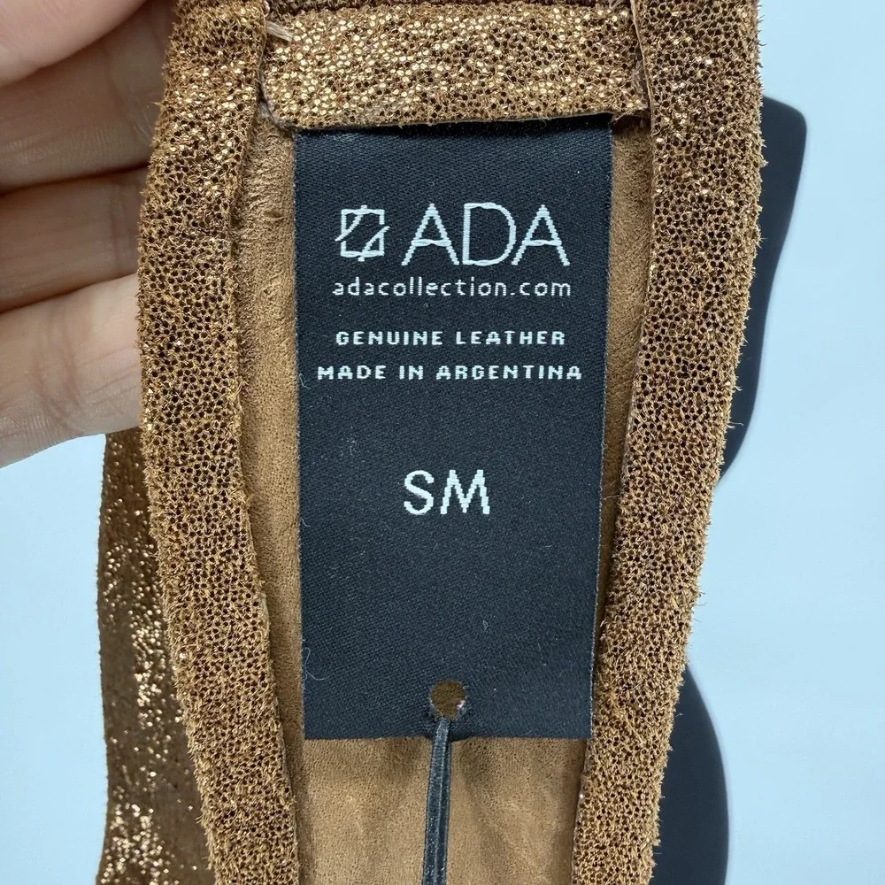 Ada Collection Light Brown Leather Classic Wrap Belt Made in Argentina NWT New